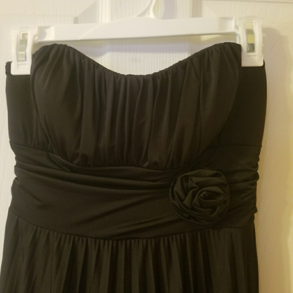 Black Maxi Dreaa with flower in front
